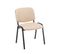 Lot De 4 Chaises Visiteur Ken En Tissu Crème