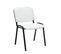 Lot De 4 Chaises Visiteur Empilables Ken En Similicuir Et Piètement Noir Blanc