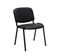 Lot De 4 Chaises Visiteur Empilables Ken En Similicuir Et Piètement Noir Noir