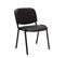 Lot De 4 Chaises Visiteur Empilables Ken En Similicuir Et Piètement Noir Marron