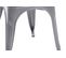 Lot De 4 Chaises Métalliques Empilables Benedikt Argent