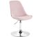 Chaise De Salle À Manger Maverick En Velours Avec Pied Trompette Rose/chrome