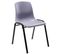 Chaise Empilable Nowra Avec Assise En Plastique Et Piètement En Métal Noir Mat Gris