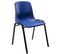 Chaise Empilable Nowra Avec Assise En Plastique Et Piètement En Métal Noir Mat Bleu