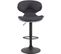 Lot De 2 Tabourets De Bar Las Vegas V2 Tissu Gris Foncé/noir