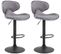 Lot De 2 Tabourets De Bar Las Vegas V2 Tissu Gris Clair/noir