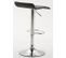 Lot De 2 Tabourets De Bar Dyn V2 Similicuir Noir /chrome