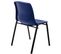 Lot De 4 Chaises Empilables Nowra Avec Assise En Plastique Et Pieds En Métal Noir Mat Bleu