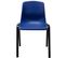 Lot De 4 Chaises Empilables Nowra Avec Assise En Plastique Et Pieds En Métal Noir Mat Bleu