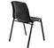 Lot De 4 Chaises Empilables Nowra Avec Assise En Plastique Et Pieds En Métal Noir Mat Noir