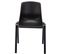 Lot De 4 Chaises Empilables Nowra Avec Assise En Plastique Et Pieds En Métal Noir Mat Noir