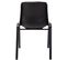 Lot De 4 Chaises Empilables Nowra Avec Assise En Plastique Et Pieds En Métal Noir Mat Noir