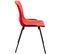 Lot De 4 Chaises Empilables Nowra Avec Assise En Plastique Et Pieds En Métal Noir Mat Rouge