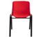 Lot De 4 Chaises Empilables Nowra Avec Assise En Plastique Et Pieds En Métal Noir Mat Rouge