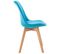 Lot De 4 Chaises De Cuisine Linares Turquoise/tissu