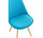 Lot De 4 Chaises De Cuisine Linares Turquoise/tissu