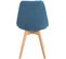 Lot De 4 Chaises De Cuisine Linares Bleu/tissu