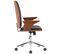 Fauteuil De Bureau Burbank Avec Coque D'assise En Bois Noyer / Marron/similicuir