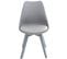 Lot De 4 Chaises De Cuisine Linares Gris / Gris/plastique