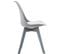 Lot De 4 Chaises De Cuisine Linares Gris / Gris/plastique