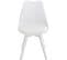 Lot De 4 Chaises De Cuisine Linares Blanc / Blanc/plastique