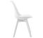 Lot De 4 Chaises De Cuisine Linares Blanc / Blanc/plastique