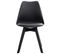 Lot De 4 Chaises De Cuisine Linares Noir / Noir/plastique