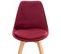 Lot De 4 Chaises De Cuisine Linares Bordeaux/velours