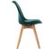 Lot De 4 Chaises De Cuisine Linares Vert/velours