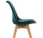 Lot De 4 Chaises De Cuisine Linares Vert/velours