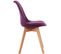 Lot De 4 Chaises De Cuisine Linares Violet/velours