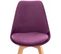 Lot De 4 Chaises De Cuisine Linares Violet/velours