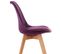 Lot De 4 Chaises De Cuisine Linares Violet/velours