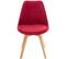 Lot De 4 Chaises De Cuisine Linares Rouge/velours