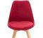 Lot De 4 Chaises De Cuisine Linares Rouge/velours