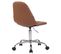 Fauteuil De Bureau Reims Similicuir Marron Clair