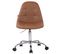 Fauteuil De Bureau Reims Similicuir Marron Clair