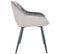 Chaise De Salle À Manger Cassis En Velours Avec Piètement En Métal Noir Gris Clair/velours