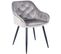 Chaise De Salle À Manger Cassis En Velours Avec Piètement En Métal Noir Gris Clair/velours