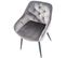 Chaise De Salle À Manger Cassis En Velours Avec Piètement En Métal Noir Gris Clair/velours