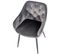 Chaise De Salle À Manger Cassis En Velours Avec Piètement En Métal Noir Gris Foncé/velours