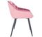 Chaise De Salle À Manger Cassis En Velours Avec Piètement En Métal Noir Rose/velours