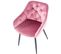 Chaise De Salle À Manger Cassis En Velours Avec Piètement En Métal Noir Rose/velours