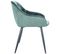 Chaise De Salle À Manger Cassis En Velours Avec Piètement En Métal Noir Vert/velours