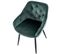 Chaise De Salle À Manger Cassis En Velours Avec Piètement En Métal Noir Vert/velours