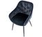 Chaise De Salle À Manger Cassis En Velours Avec Piètement En Métal Noir Noir /velours