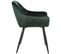 Chaise De Salle À Manger Emia En Velours Avec Piètement En Métal Noir Vert/velours