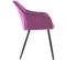 Chaise De Salle À Manger Shila Avec Piètement En Métal Noir Violet/velours