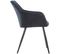 Chaise De Salle À Manger Shila Avec Piètement En Métal Noir Noir /velours