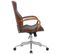 Fauteuil De Bureau Melilla En Similicuir Noyer / Gris